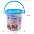 Пластилин в ведерке ЮНЛАНДИЯ "ПОДВОДНЫЙ МИР", 5 цветов, 300 г, 3 формочки, ВЫСШЕЕ КАЧЕСТВО, 105860 105860