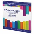 Пластилин классический BRAUBERG "АКАДЕМИЯ КЛАССИЧЕСКАЯ", 40 цветов, 800 г, СТЕК, ВЫСШЕЕ КАЧЕСТВО, 106512 106512