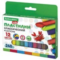 Пластилин классический BRAUBERG KIDS, 12 цветов, 240 г, ВЫСШЕЕ КАЧЕСТВО, 105873 105873