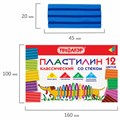 Пластилин классический ПИФАГОР "Веселая такса", 12 цветов, 180 г, СО СТЕКОМ, 106675 106675