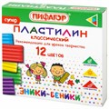 Пластилин классический ПИФАГОР "ЭНИКИ-БЕНИКИ СУПЕР", 12 цветов, 120 г, стек, 106505 106505