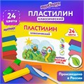 Пластилин классический ЮНЛАНДИЯ "ВЕСЁЛЫЙ ШМЕЛЬ", 24 цвета, 480 грамм, стек, ВЫСШЕЕ КАЧЕСТВО, 106433 106433