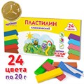 Пластилин классический ЮНЛАНДИЯ "ВЕСЁЛЫЙ ШМЕЛЬ", 24 цвета, 480 грамм, стек, ВЫСШЕЕ КАЧЕСТВО, 106433 106433