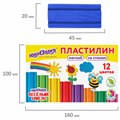 Пластилин мягкий ЮНЛАНДИЯ "ВЕСЕЛЫЙ ШМЕЛЬ", 12 цветов, 180 г, СО СТЕКОМ, 106672 106672