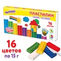 Пластилин мягкий ЮНЛАНДИЯ "ВЕСЕЛЫЙ ШМЕЛЬ", 16 цветов, 240 г, СО СТЕКОМ, 106673 106673