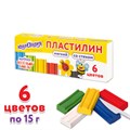 Пластилин мягкий ЮНЛАНДИЯ "ВЕСЕЛЫЙ ШМЕЛЬ", 6 цветов, 90 г, СО СТЕКОМ, 106671 106671