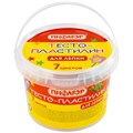 Пластилин на растительной основе (тесто для лепки) ПИФАГОР, 7 цветов, 420 г, пластиковое ведро, 104545 104545
