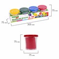 Пластилин-тесто для лепки BRAUBERG KIDS, 4 цвета, 560 г, яркие классические цвета, крышки-штампики, 106715 106715