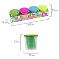 Пластилин-тесто для лепки BRAUBERG KIDS, 4 цвета, 560 г, яркие неоновые цвета, крышки-штампики, 106716 106716