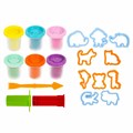Пластилин-тесто для лепки BRAUBERG KIDS, 6 цветов, 300 г, 10 формочек, шприц, стек, крышки-штампики, 106719 106719
