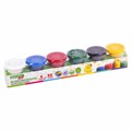 Пластилин-тесто для лепки BRAUBERG KIDS, 6 цветов, 300 г, яркие классические цвета, крышки-штампики, 106718 106718