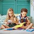 Цветная бумага А4 2-сторонняя офсетная, 16 листов 16 цветов, на скобе, ЮНЛАНДИЯ, 200х280 мм, "Олененок", 111326 111326