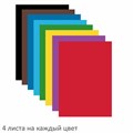 Цветная бумага А4 офсетная, 32 листа 8 цветов, на скобе, BRAUBERG, 200х280 мм, "Роща", 115490 115490