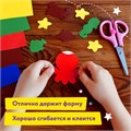 Цветная бумага, А4, мелованная САМОКЛЕЯЩАЯСЯ, 5 листов 5 цветов, 80 г/м2, ЮНЛАНДИЯ, 129284 129284