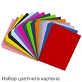 Набор цветного картона и бумаги А4 ТОНИРОВАННЫХ В МАССЕ, 60+60 л., 15 цв., BRAUBERG, "Творчество", 115088 115088
