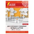 Картон белый А4 МЕЛОВАННЫЙ (белый оборот), 10 листов, в папке, ОСТРОВ СОКРОВИЩ, 200х290 мм, 111312 111312