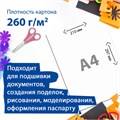 Картон для подшивки документов А4, немелованный, 100 листов, 260 г/м2, BRAUBERG, 210х297 мм, 124877 124877