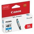 Картридж струйный CANON (CLI-481C XL) для PIXMA TS704 / TS6140, голубой, ресурс 515 страниц, оригинальный, 2044C001 363218