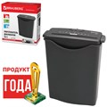 Уничтожитель (шредер) BRAUBERG S6-S, 1 уровень секретности, полоски 8 мм, 6 листов, корзина 7,5 литров, 531087 531087