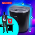 Уничтожитель (шредер) BRAUBERG S8-DS, 2 уровень секретности, полоски 4 мм, 8 листов, корзина 23 литра, 531772 531772
