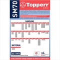 Мешок для пылесоса (пылесборник) синтетический TOPPERR SM 70, SAMSUNG, КОМПЛЕКТ 4 шт., 1406 456437
