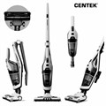 Пылесос вертикальный беспроводной CENTEK CT-2567, 2 в 1, мощность 350 Вт, контейнер 0,6 л, белый 457598