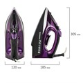 Утюг SONNEN SI-270, 2600 Вт, керамическое покрытие, антикапля, антинакипь, черный/фиолетовый, 455280 455280