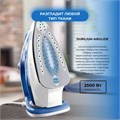 Утюг TEFAL Easygliss 2 FV5736E0, 2500 Вт, керамическое покрытие, самоочистка, антикапля, синий, 1830008076 456504
