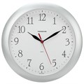 Часы настенные TROYKATIME (TROYKA) 11170113, круг, белые, серебристая рамка, 29х29х3,5 см 452267