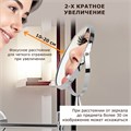 Зеркало настенное BRABIX, диаметр 17 см, двухстороннее, с увеличением, нержавеющая сталь, выдвижное (петли), 604952 604952
