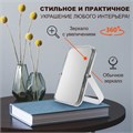 Зеркало настольное BRABIX, 19х16 см, двустороннее, с увеличением, прозрачная рамка, 607423 607423