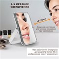 Зеркало настольное BRABIX, 19х16 см, двустороннее, с увеличением, прозрачная рамка, 607423 607423