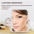 Зеркало настольное BRABIX, 19х16 см, двустороннее, с увеличением, прозрачная рамка, 607423 607423