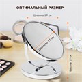 Зеркало настольное BRABIX, круглое, диаметр 17 см, двустороннее, с увеличением, металлическая рамка, 607422 607422