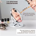 Зеркало настольное BRABIX, круглое, диаметр 17 см, двустороннее, с увеличением, металлическая рамка, 607422 607422