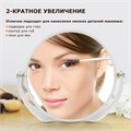 Зеркало настольное BRABIX, круглое, диаметр 17 см, двустороннее, с увеличением, прозрачная рамка, 607424 607424