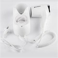 Фен для волос настенный KSITEX F-1400 WC, 1400 Вт, пластик/металл, 2 скорости, белый 601804