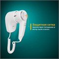 Фен для волос настенный SONNEN HD-1288, 1200 Вт, пластиковый корпус, 2 скорости, белый, 604196 604196