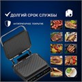 Электрогриль VIXTER ECG-1212, 2000 Вт, съемные панели, регулировка температуры, серебро/черный 456705