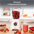 Блендер стационарный MOULINEX LM420110, 600 Вт, 2 скорости, чаша 2 л, пластик, белый, 7211003001 456472