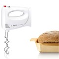 Миксер BOSCH MFQ3010, 300 Вт, 2 скорости, 2 венчика, 2 крюка для теста, белый 456930
