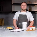 Миксер TIMBERK T-HM40S48, 700 Вт, 5 скоростей, 2 венчика, 2 крюка для теста, белый 457229