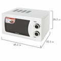 Микроволновая печь SONNEN MW2070H-6MW, 20 л, 700 Вт, таймер, механическое управление, белая, 454652 454652