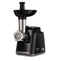 Мясорубка MOULINEX ME105830, 1400 Вт, производительность 1,7 кг/мин, 2 насадки, реверс, пластик, черная, 1510001079 456479