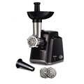 Мясорубка MOULINEX ME105830, 1400 Вт, производительность 1,7 кг/мин, 2 насадки, реверс, пластик, черная, 1510001079 456479