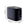 Тостер MOULINEX LT2M0810, 850 Вт, 2 тоста, 7 режимов, пластик, черный 456478