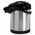 Термопот SONNEN TP-28, 3 л, 900 Вт, 1 температурный режим, ручной насос, сталь, черный/серебро, 456712 456712