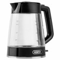 Чайник CENTEK CT-1014, 1,7 л, 2200 Вт, закрытый нагревательный элемент, стекло, черный, CT-1014 Black 457623
