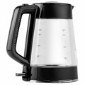 Чайник CENTEK CT-1014, 1,7 л, 2200 Вт, закрытый нагревательный элемент, стекло, черный, CT-1014 Black 457623