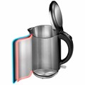 Чайник GORENJE K15DWS, 1,5 л, 2200 Вт, закрытый нагревательный элемент, металл, 740214 457656